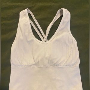 Cream Color Sport Tank Top with Bra